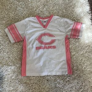 Youth large pink and white bears jersey